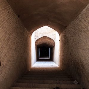 Entrance to an a underground aqueduct in Yazd, Iran