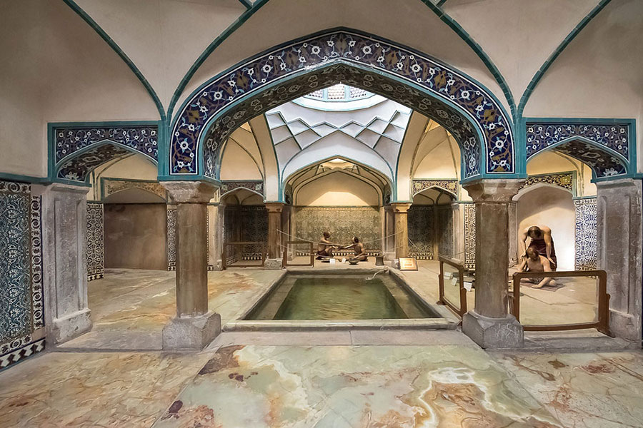 Traditional Bath of Ganjali Khan locates in Kerman Iran.